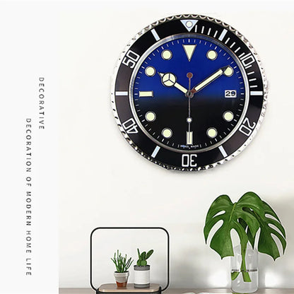 35CM Luxury Wall Clock Design Metal Art Large Digital Luminous Wall Watches Clock 3D Home Decor Living Room Decoration Clocks